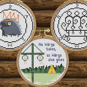 Héréditaire et Midsommar - Ari Aster Combo CROSS STITCH PATTERNS pdf - Des ornements rapides et faciles qui font un excellent cadeau !