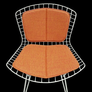 Cushion & Back Pad for Bertoia Side Chair - Textured Vinyl - Looks Like Fabric!