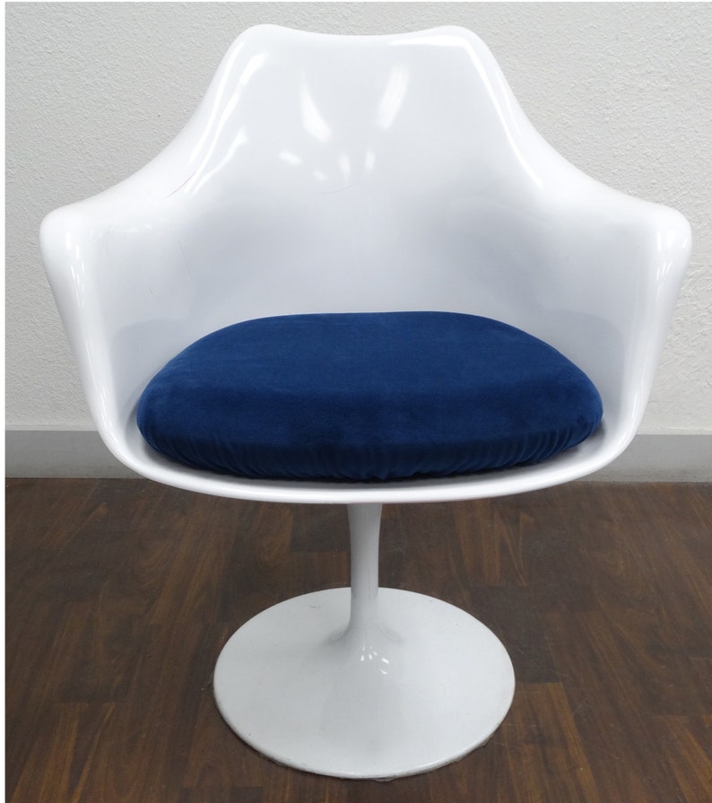 black Slip-On CUSHION COVER for Saarinen Tulip Side Chair Mid Century Decor