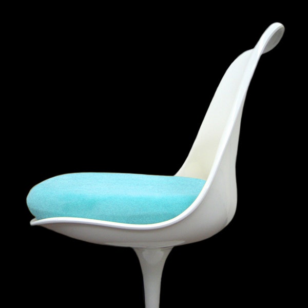 Slip-on Cushion Cover for Saarinen Tulip Side Chair (Turquoise) - Many Colors Available!