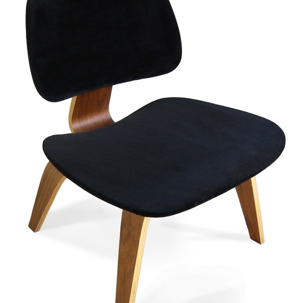 Housse de siège noire pour la chaise longue de contreplaqué d'Eames