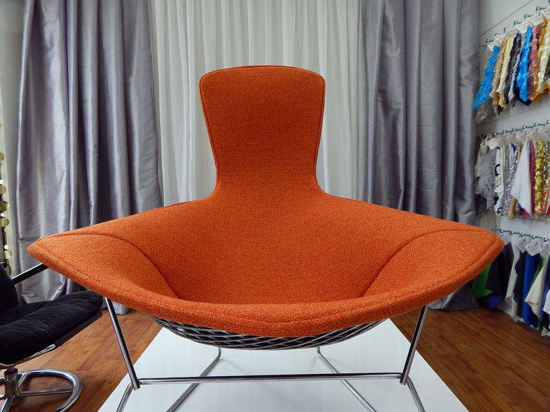 Bertoia inspired Bird Chair Cushion Full Upholstery Cover Many Colors Available image 4
