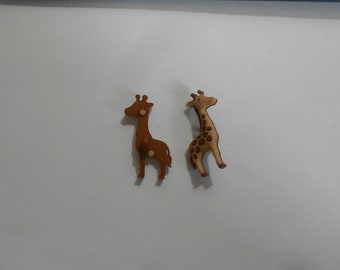 ノベルティボタン - 動物園のキューティーズ - キリン 1 1/8