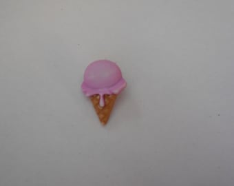 Snygg knapp - Glasstrut - rosa 7/8"