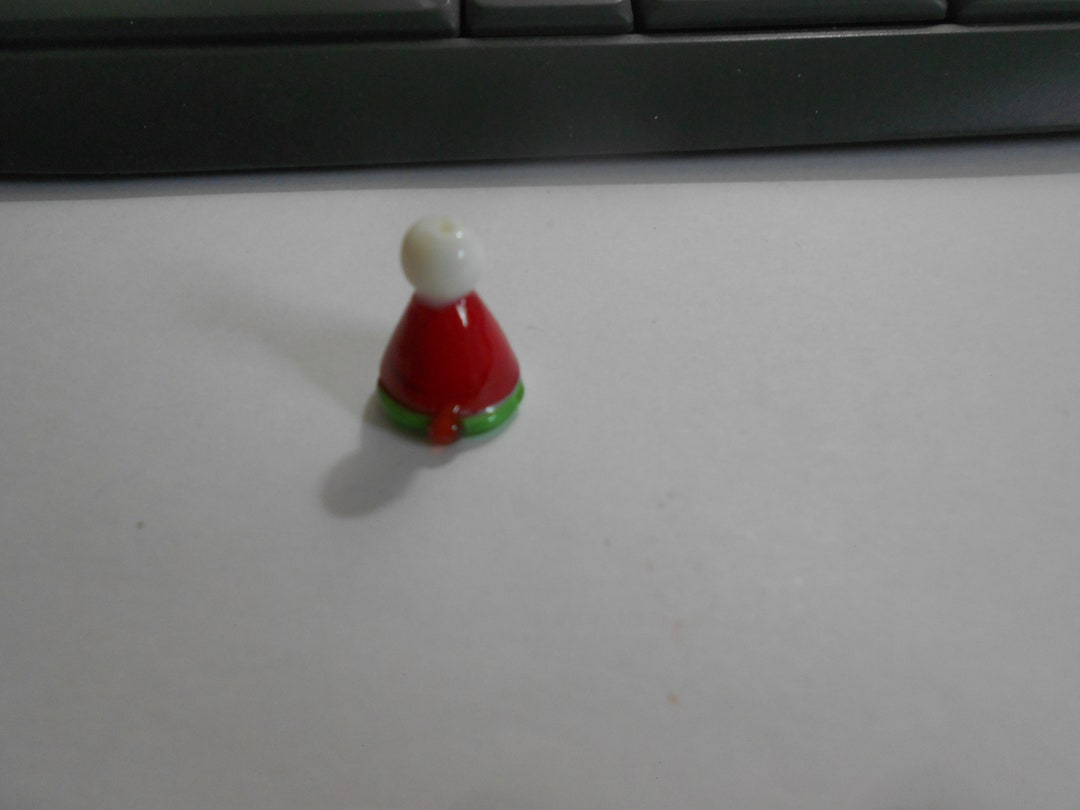 Glass Bead SANTA HAT Etsy