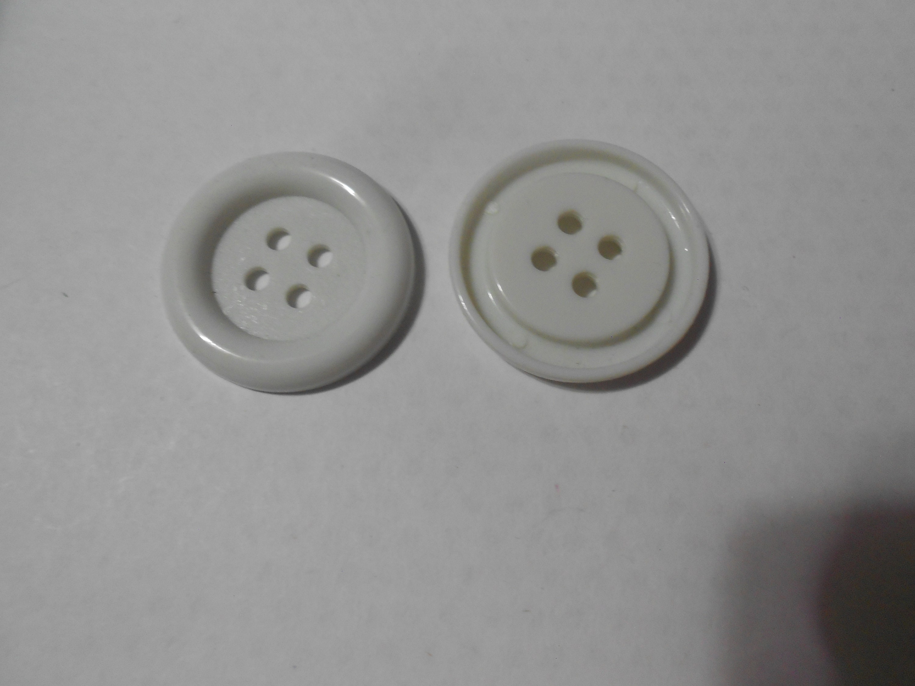Novelty Button - BIG BUTTON - WHITE #2  1 3/8"