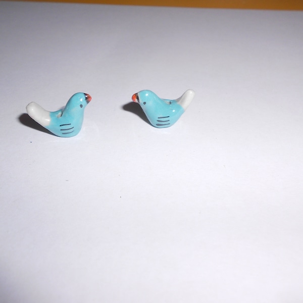 Ceramic Bead - BLUE BIRD