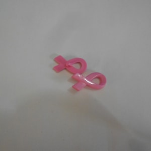 Novelty Button - PINK RIBBON - Breast Cancer Awareness   1&quot;