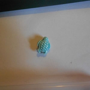 Ceramic Bead - TURTLE - Teal