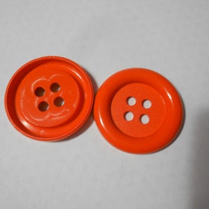 Novelty-knapp - STOR KNAPP - ORANGE #2 1 3/8"
