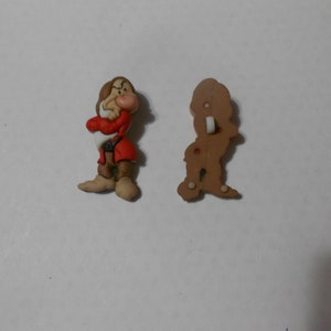 Nieuwigheid knop - GRUMPY #3 (van Sneeuwwitje) 1 1/2&quot;