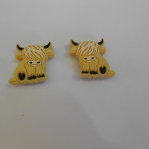 Silicone Bead - HIGHLAND COW - Light Brown