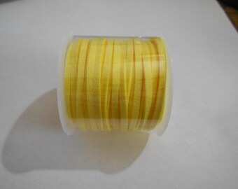 Flat Faux Suede Cord - YELLOW