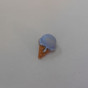 Neuheit Knopf - Eiswaffel - blau 20x20cm