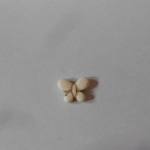Reconstituted Stone Bead - BUTTERFLY - WHITE  20 mm X 15 mm