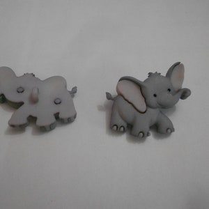 Novelty Button - Tiny Trunks - Elephant  1 1/4&quot;