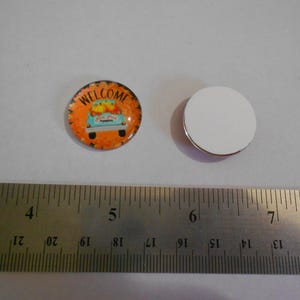 CABOCHON - 25 mm - FALL - Welcome Truck (Farm Fresh Pumpkins)