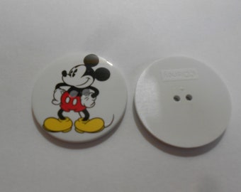 50pcs Mixed Mickey Mouse Buttons / Rainbow Mickey Mouse 2 Holes Plastic ...