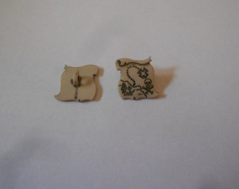 Novelty Button - PIRATES - Treasure Map  3/4"