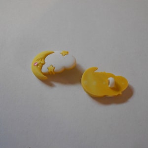 Novelty Button - Cloud, Moon & Stars 1&quot;