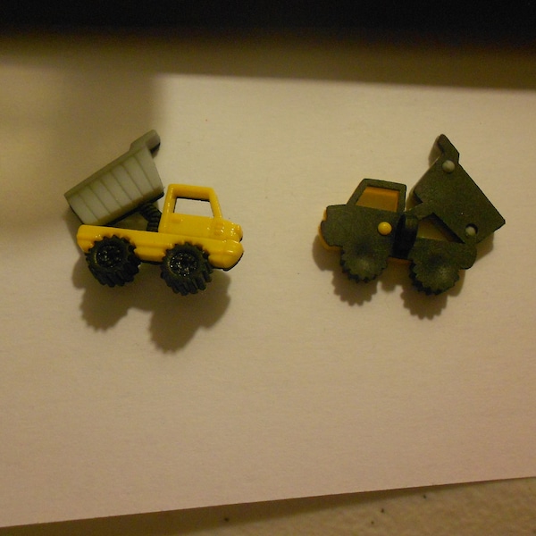 Novelty Button - Dumping Dump Truck 1 1/8"