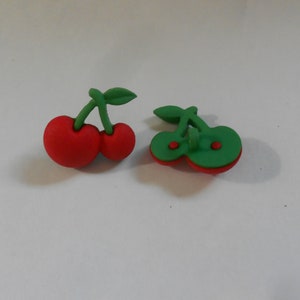 Novelty Button - Cherries #5  7/8"