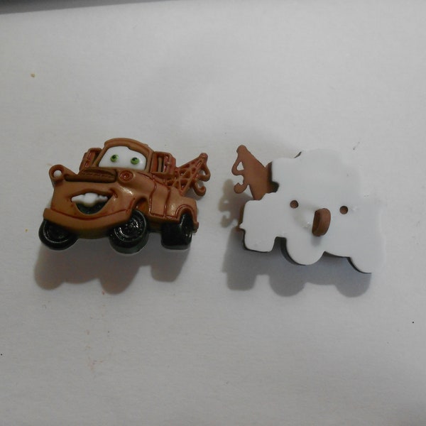 Novelty Button - MATER (from Disney Cars)  1 1/8"