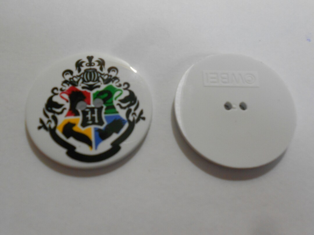 Novelty Button Sew Thru HARRY POTTER Hogwarts Crest 1 1/4 Etsy