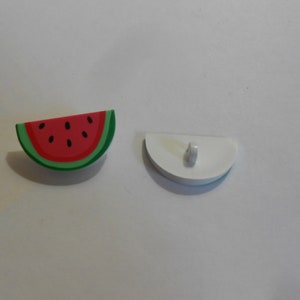 Novelty Button - WATERMELON SLICE  1&quot;
