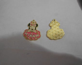 Anhänger oder Charm - Disney - MINNIE MOUSE mit rosa Minnie Wolke