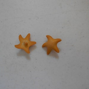 Novelty Button - Starfish - Brown 7/8&quot;