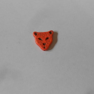 Bead - Stone LION HEAD - Orange 21 mm
