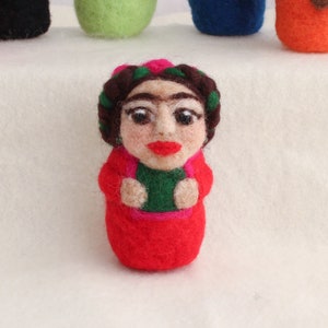 Needle Felted Shero Frida Sculpture Feltie Figurine