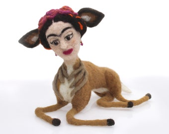 Needle Felted Sculpture: The Widowed Doe (Inspired by Frida)