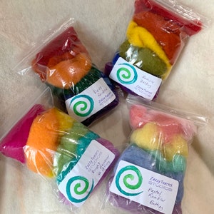 Assorted Wool Needle Felting Rainbow Pack image 5