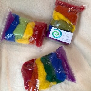 Assorted Wool Needle Felting Rainbow Pack image 6