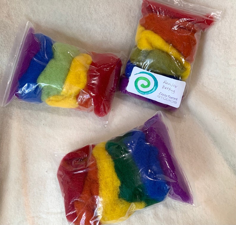 Assorted Wool Needle Felting Rainbow Pack image 6