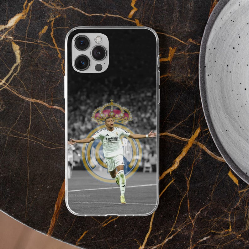 Kylian Mbappé mobilskal Real Madrid Mbappé supportergåva för iPhone 17Pro, 16, 15, 14, 13, 12, Samsung S26, S25, S24, A16, A56, Pixel 10, 9Pro bild 7