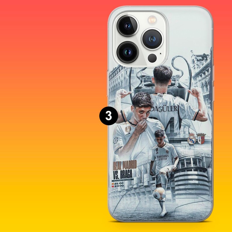 Arda Guler Phone Case Real Madrid Fan Turkey Football Cover for iPhone 17Pro, 16,15,14,13,12, Samsung S26, S25, S24,A16, A56, Pixel 10, 9Pro 3