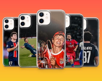 Joao Neves Phone Case PSG Fan Gift Portugal Football Cover for iPhone 17Pro,16,15,14,13,12, Samsung S26,S25,S24,S23Fe,A16,A56,Pixel 10,9Pro