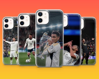 Jude Bellingham Phone Case Real Madrid England Player Soccer Cover for iPhone 17Pro,16,15,14,13,12, Samsung S26,S25,S24,A16,A56,Pixel10,9Pro