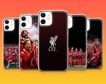 Liverpool-supporterskal, LFC-supporter, rött fotbollsskal för iPhone 17Pro, 16, 15, 14, 13, 12, Samsung S26, S25, S24, S23Fe, A16, A56, Pixel 10, 9Pro