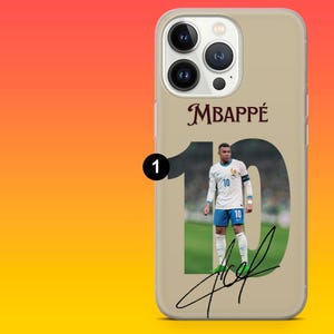 Kylian Mbappé mobilskal Real Madrid Mbappé supportergåva för iPhone 17Pro, 16, 15, 14, 13, 12, Samsung S26, S25, S24, A16, A56, Pixel 10, 9Pro 1