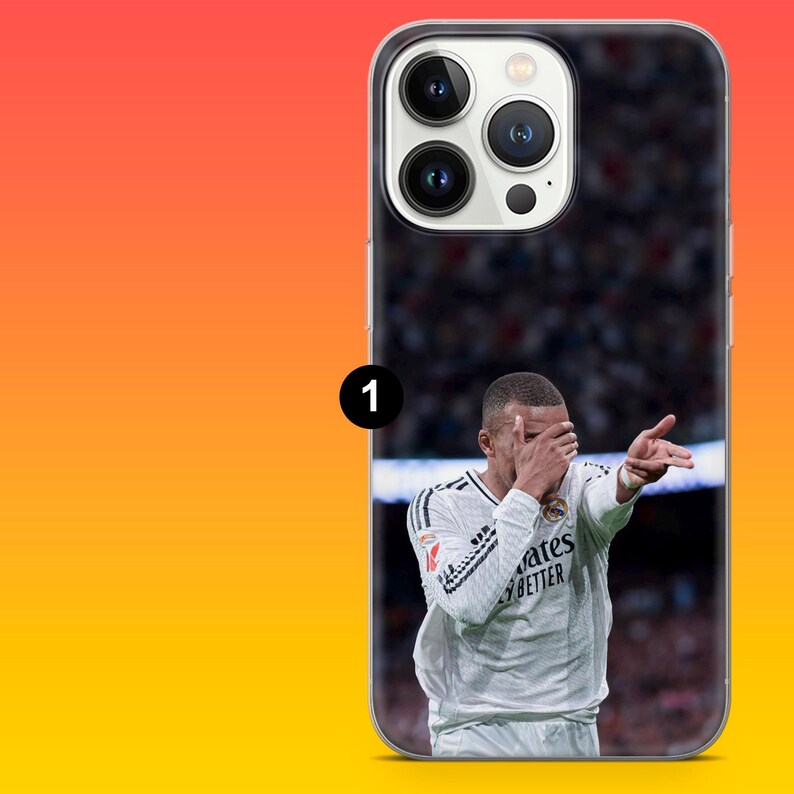 Kylian Mbappe Phone Case Real Madrid France Football Cover for iPhone 17Pro,16,15,14,13,12, Samsung S26,S25,S24,S23Fe,A16,A56, Pixel 10,9Pro 1
