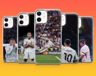 Kylian Mbappe Phone Case Real Madrid France Football Cover for iPhone 17Pro,16,15,14,13,12, Samsung S26,S25,S24,S23Fe,A16,A56, Pixel 10,9Pro