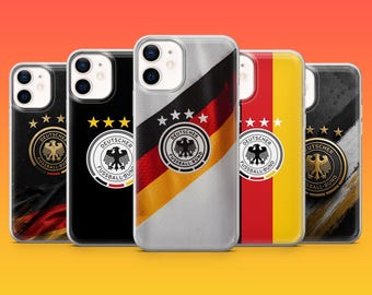 Germany Soccer Phone Case Die Mannschaft Soccer Cover for iPhone 17Pro,16,15,14,13,12, Samsung S26, S25, S24, S23Fe, A16, A56, Pixel 10,9Pro