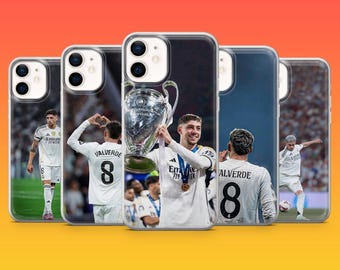 Federico Valverde Phone Case Real Madrid Valverde Football Cover for iPhone 17Pro,16,15,14,13,12, Samsung S26,S25,S24,A16,A56, Pixel 10,9Pro