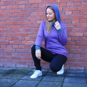 WOMEN'S HOODIE S aubergine blue image 4