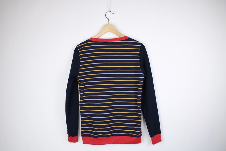 PULLOVER SIZE S dark blue ocher red image 2