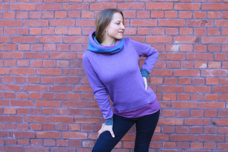 WOMEN'S HOODIE S aubergine blue image 7